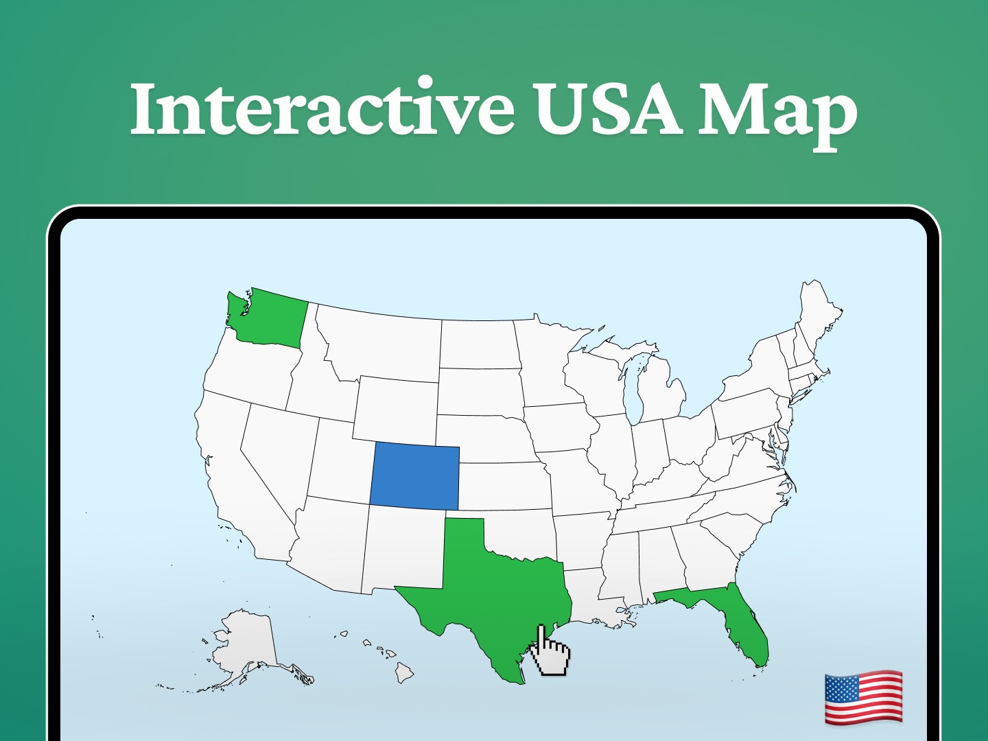 Interactive USA Map Module by Awwal Design